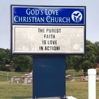 Church Sign - Faith, Action Church Sign - Faith, Action
